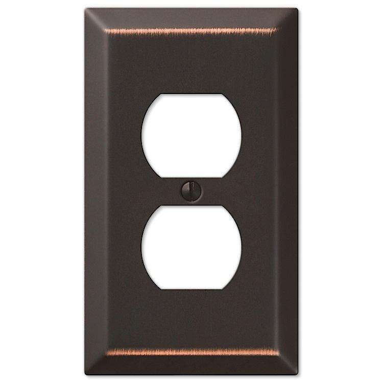 Century Aged Bronze 1 Duplex Outlet