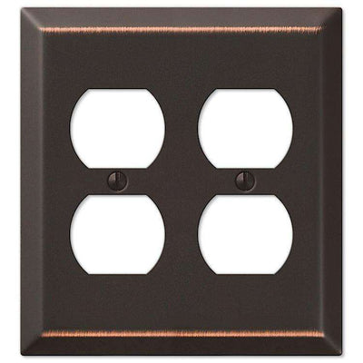 Century Aged Bronze 2 Duplex Outlet