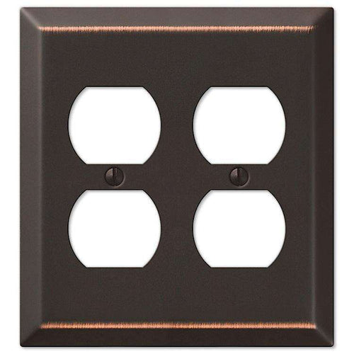 Century Aged Bronze 2 Duplex Outlet - Wallplatesonline.com