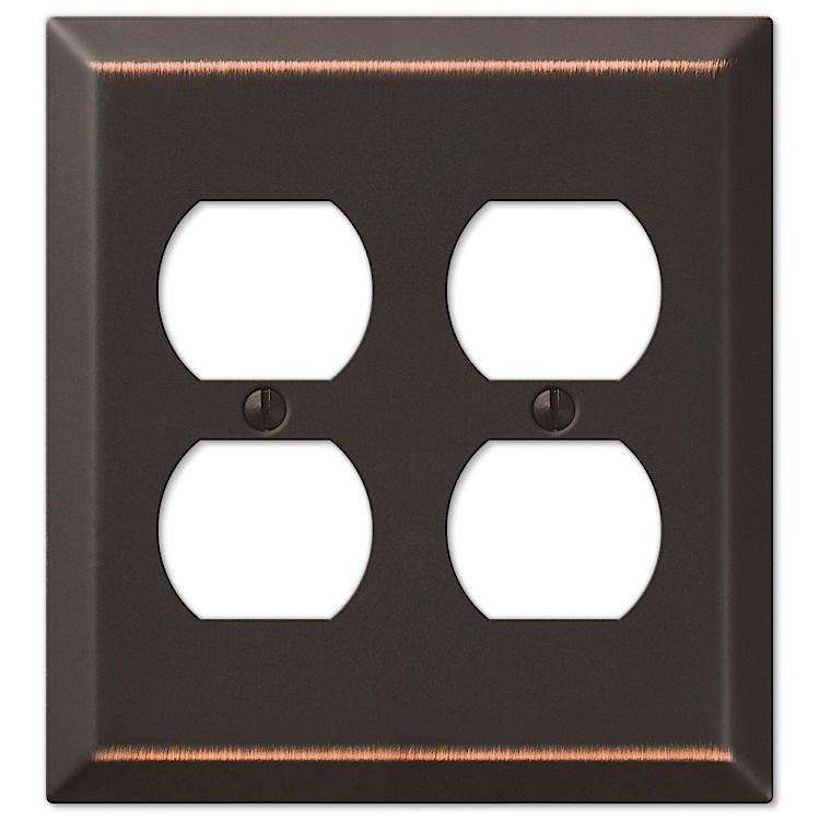 Century Aged Bronze 2 Duplex Outlet