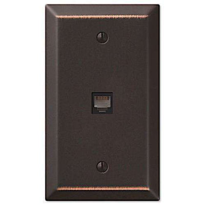 Century Aged Bronze 1 Phone Jack with Hardware