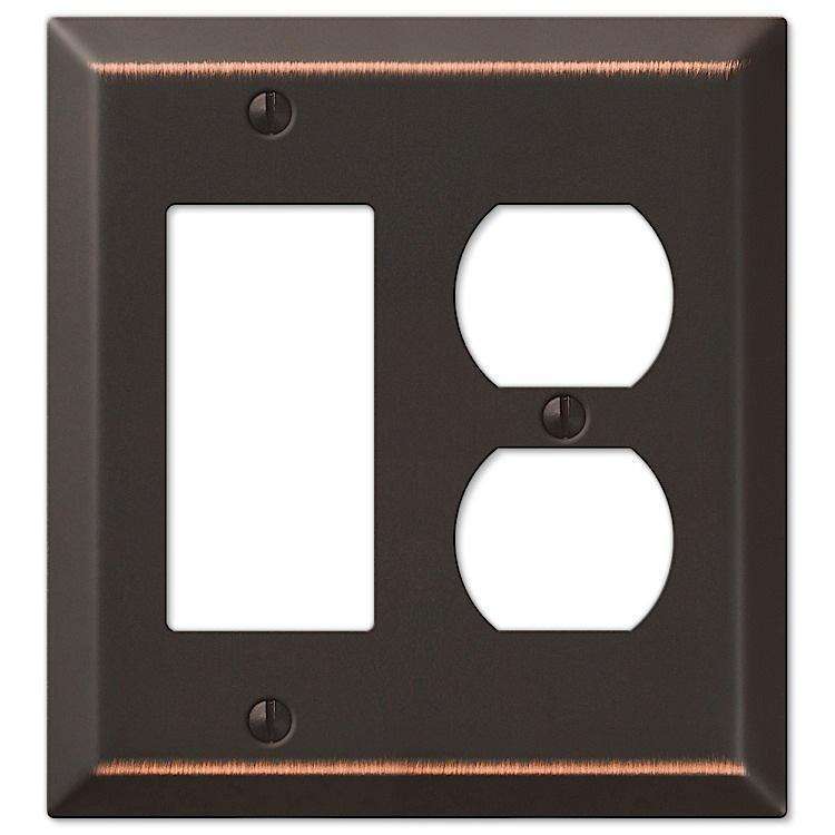 Century Aged Bronze Rocker (GFI) / Duplex Outlet