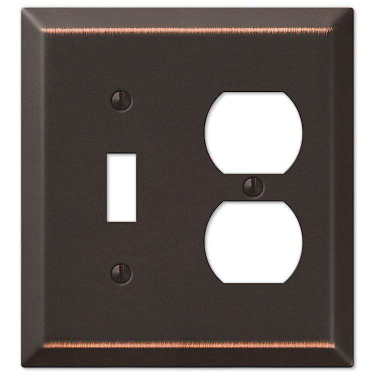 Century Aged Bronze Toggle / Duplex Outlet - Wallplatesonline.com