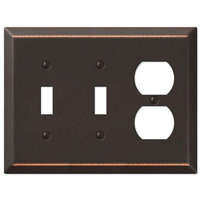 Century Aged Bronze 2 Toggle / Duplex Outlet
