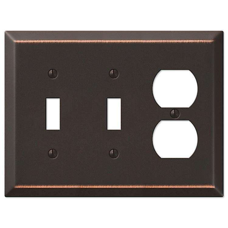 Century Aged Bronze 2 Toggle / Duplex Outlet