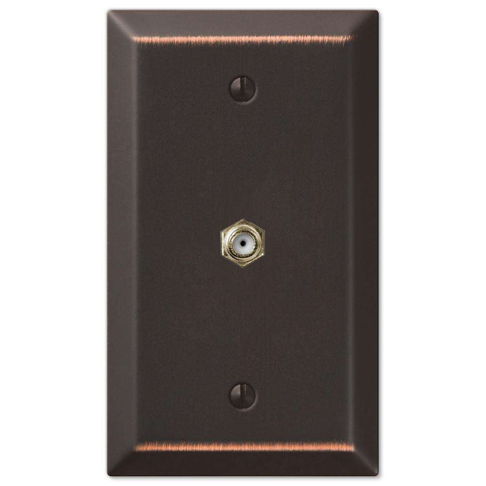 Century Aged Bronze 1 Cable TV with Hardware