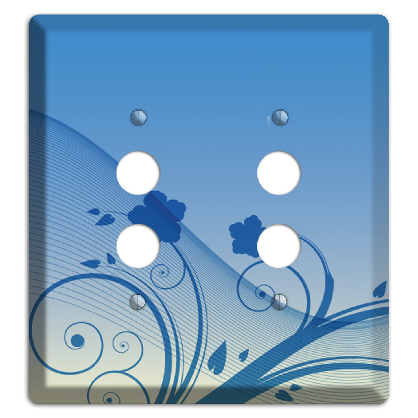 Blue Swirls Wallplates