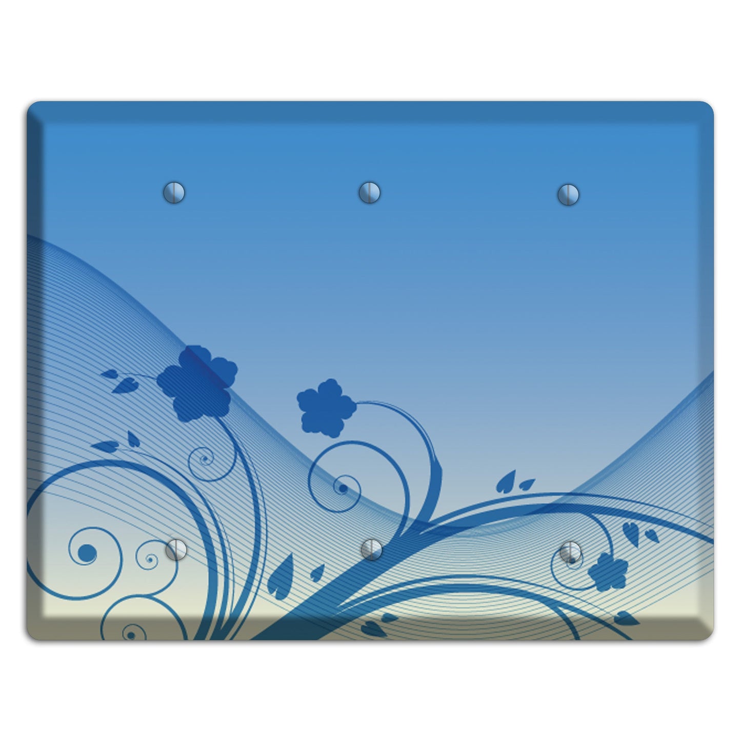 Blue Swirls Wallplates