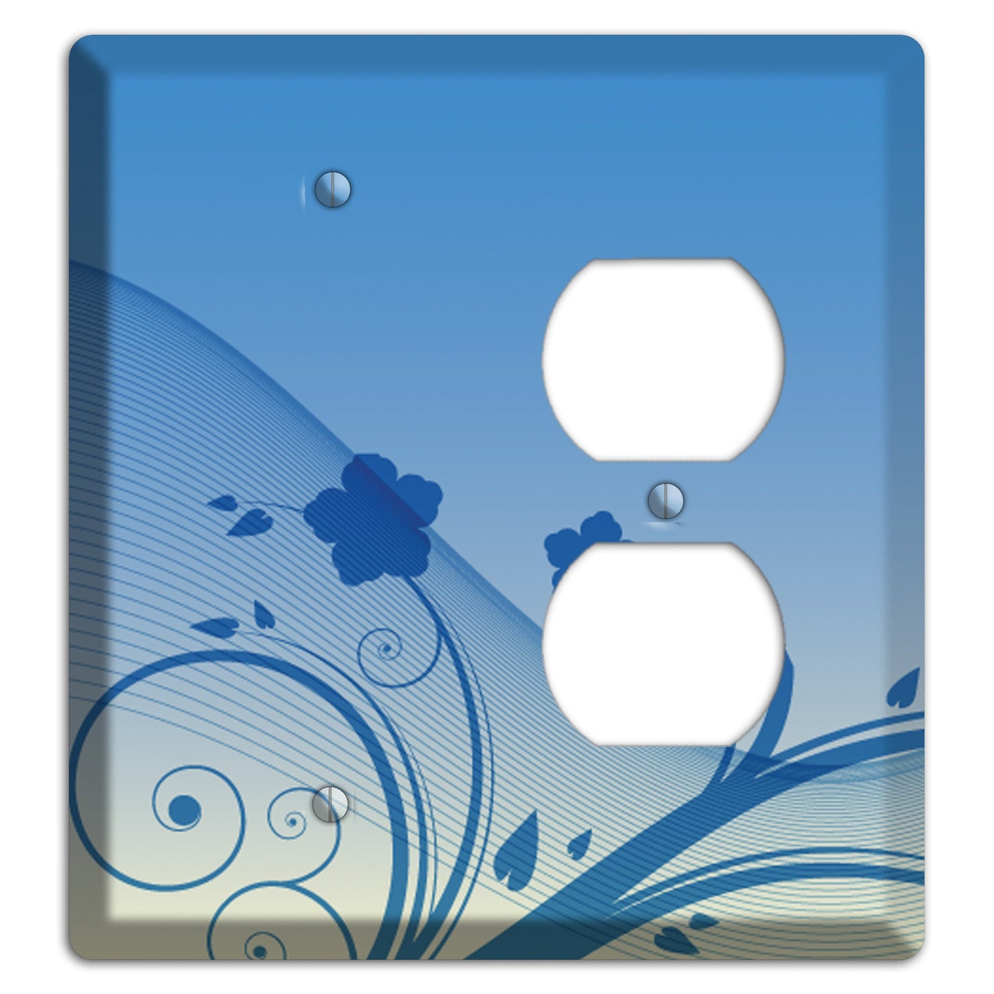 Blue Swirls Wallplates