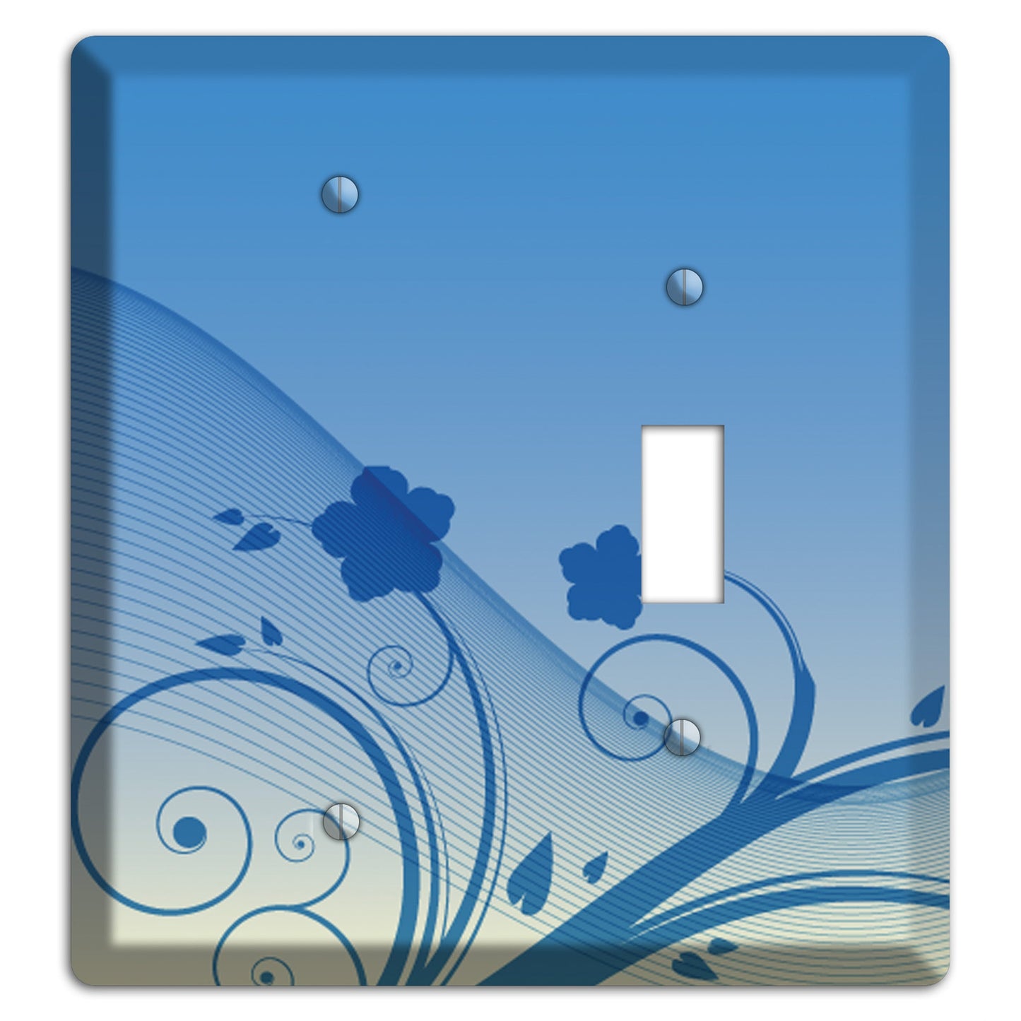 Blue Swirls Wallplates