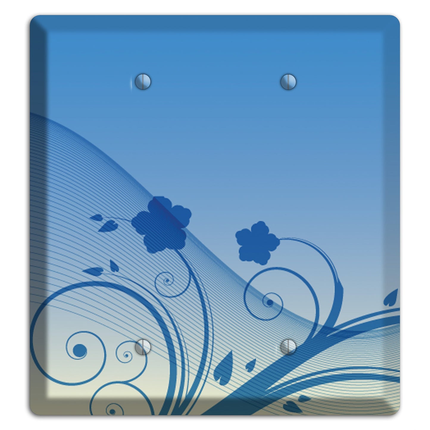 Blue Swirls Wallplates