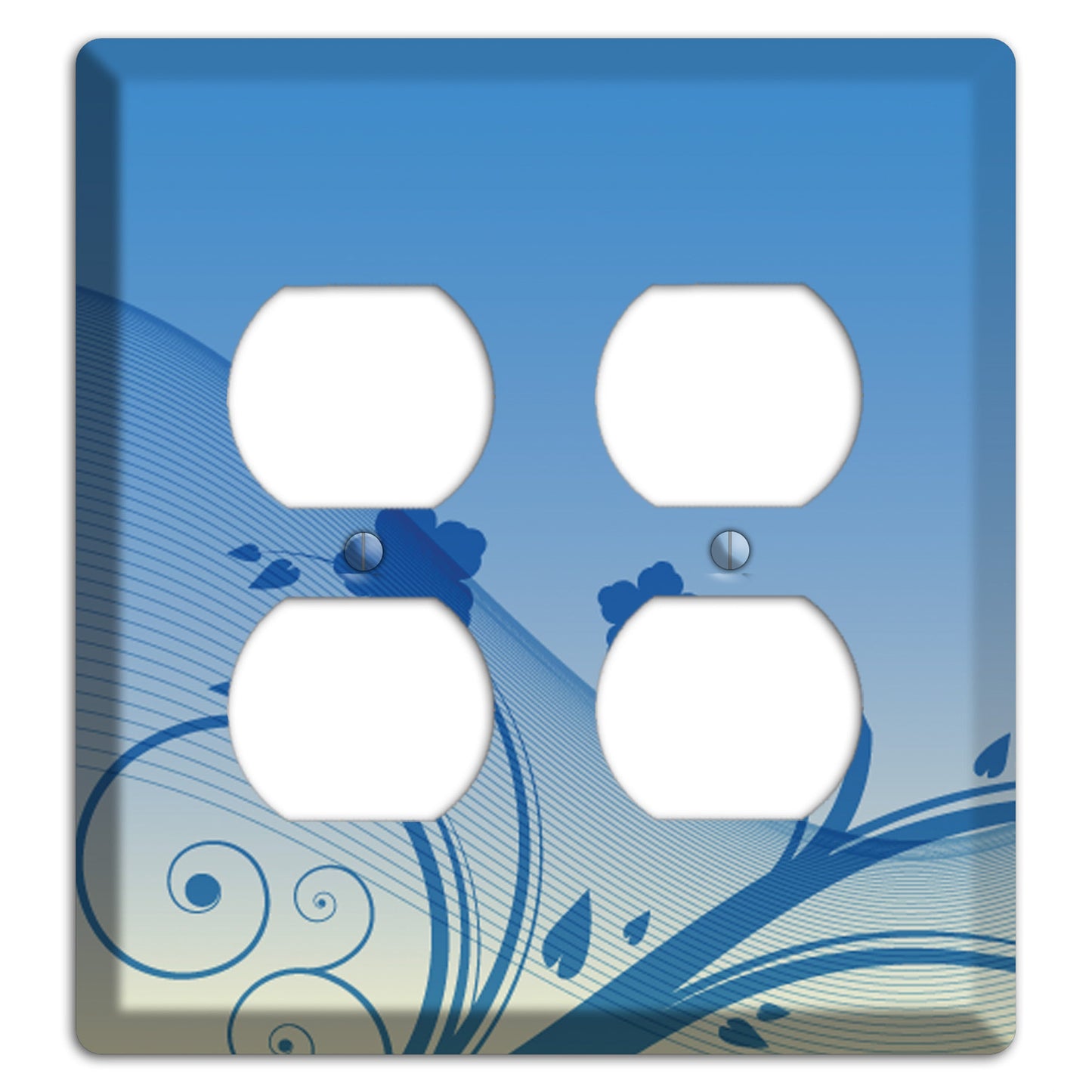 Blue Swirls Wallplates