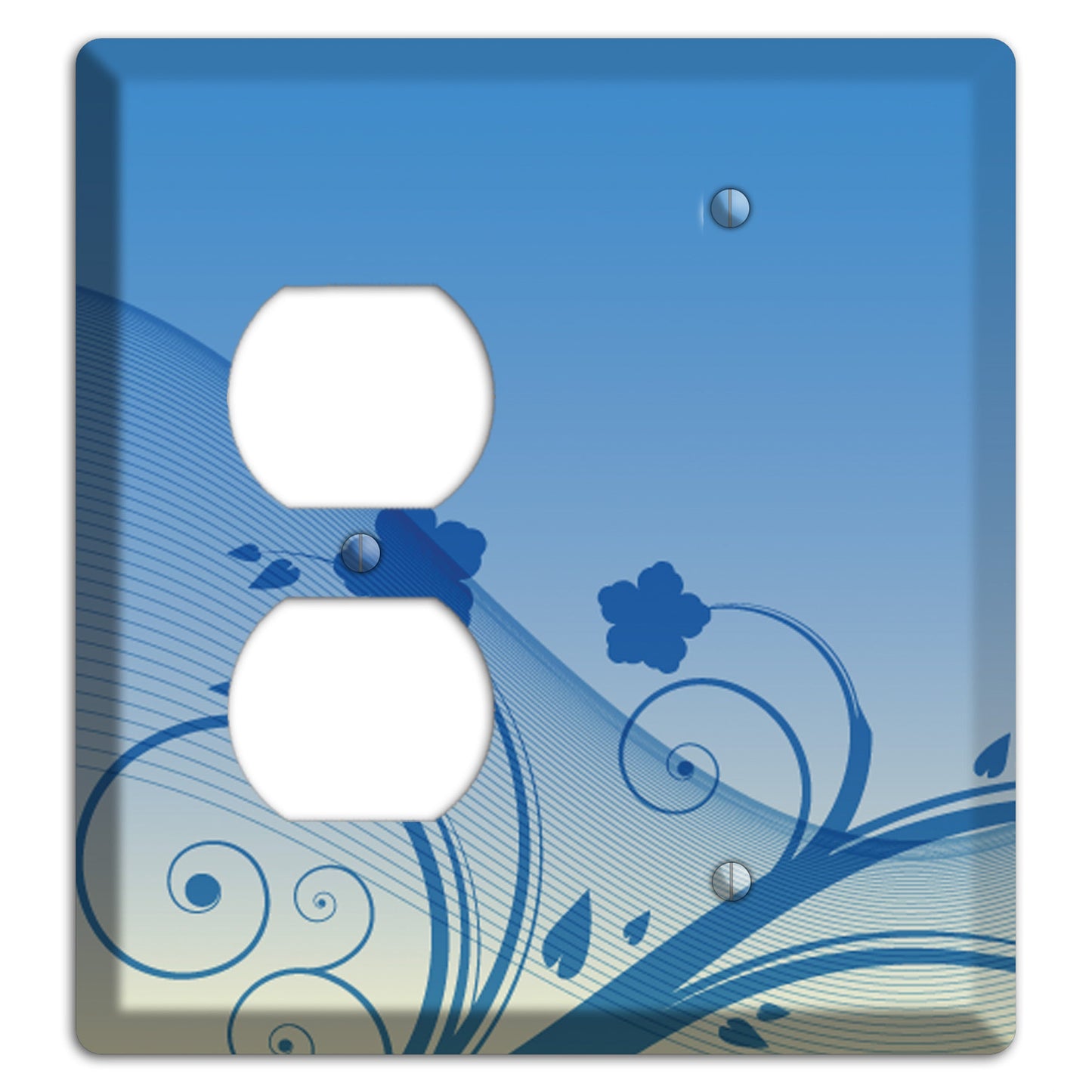 Blue Swirls Wallplates