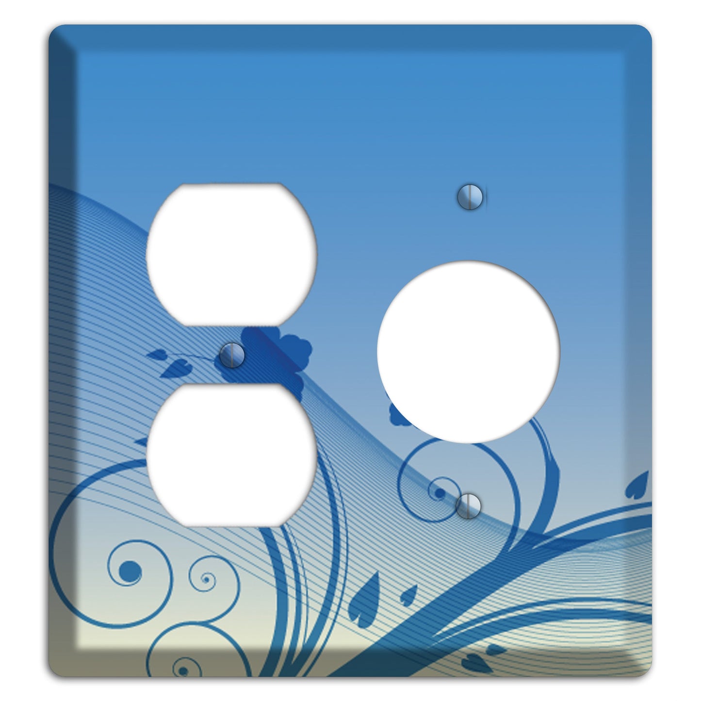 Blue Swirls Wallplates