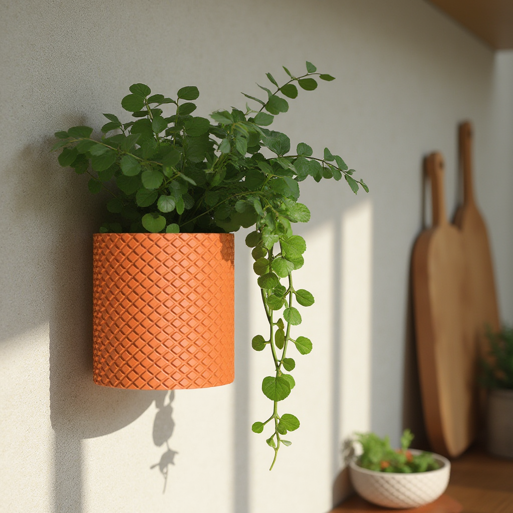 Knurled Wall planter