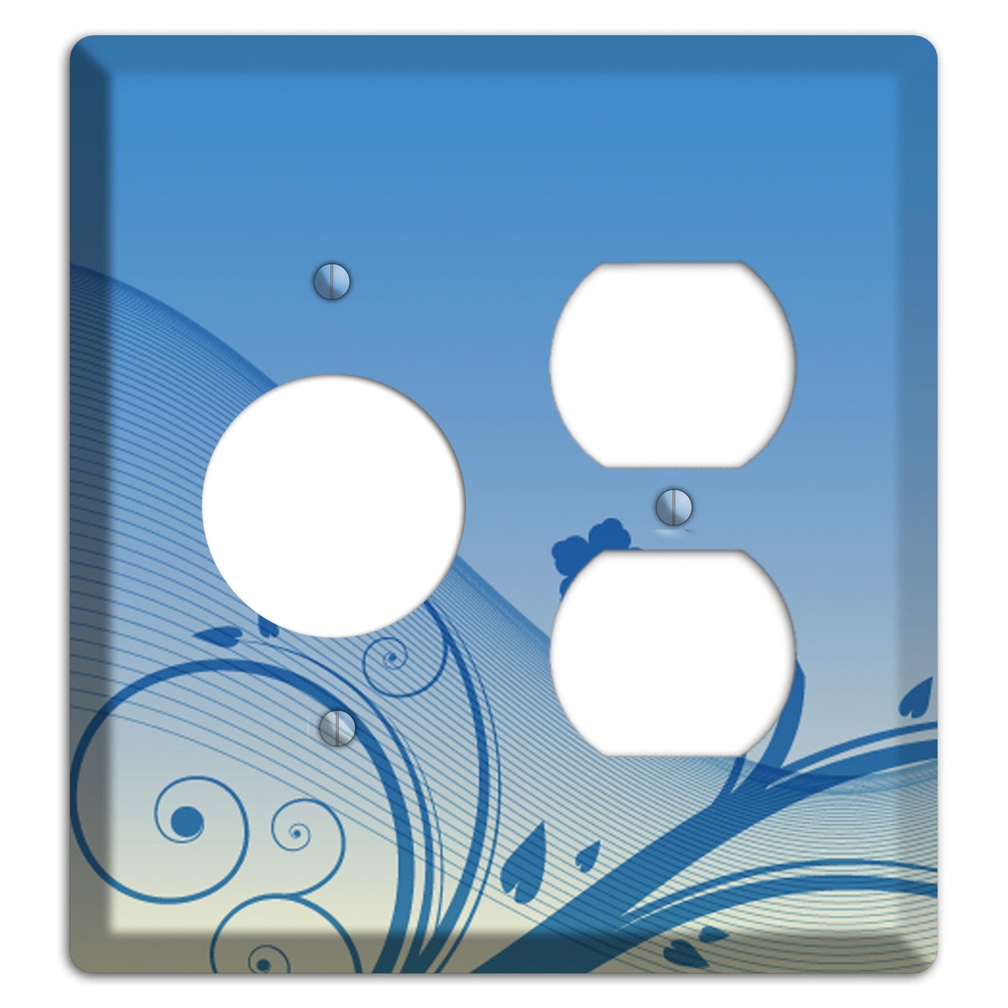 Blue Swirls Wallplates