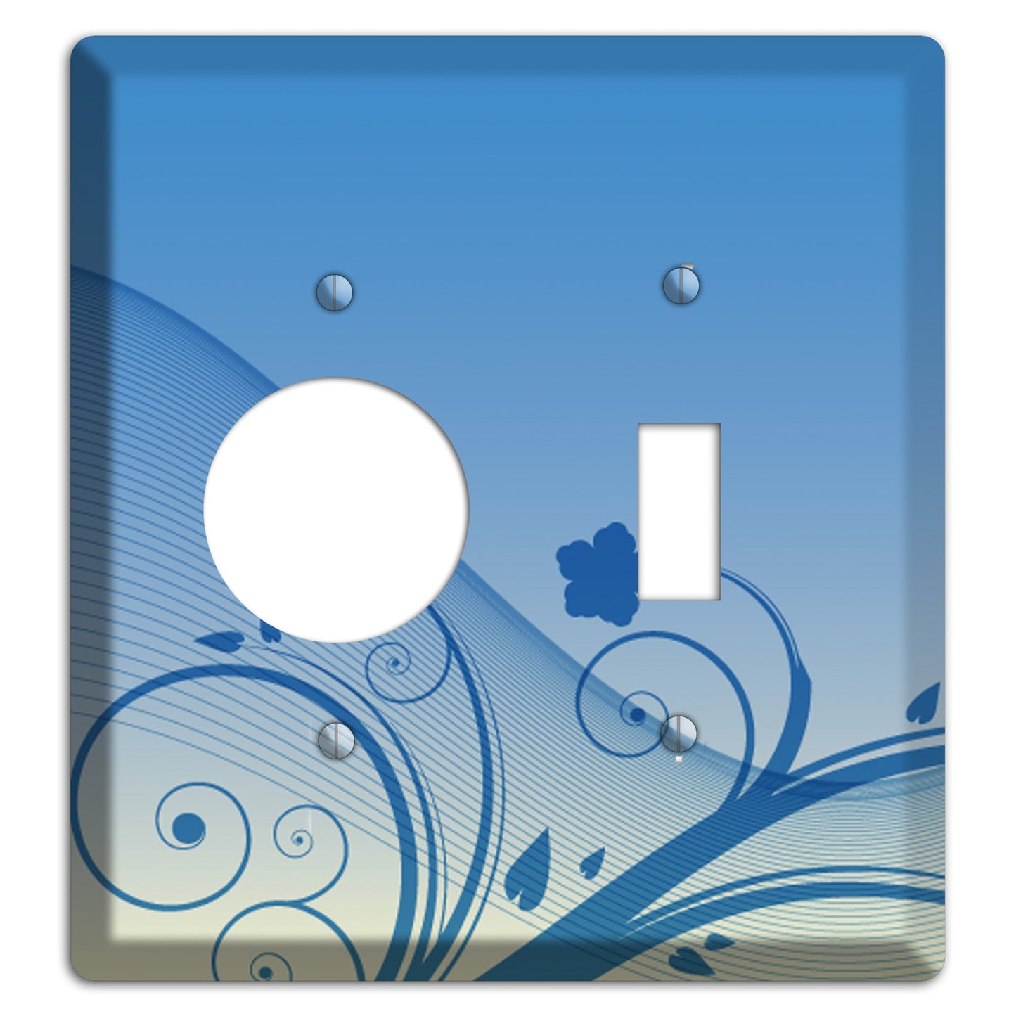 Blue Swirls Wallplates