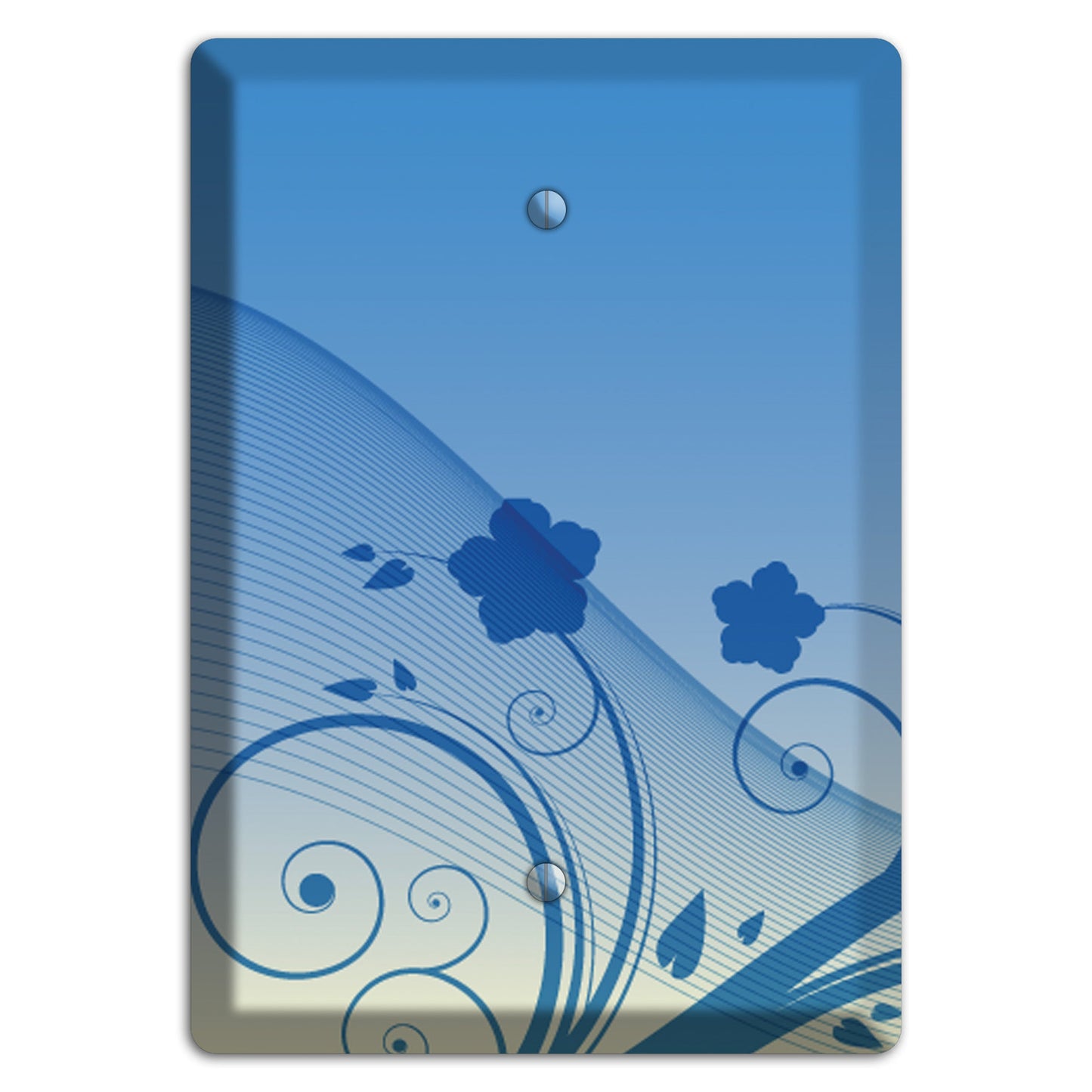 Blue Swirls Wallplates