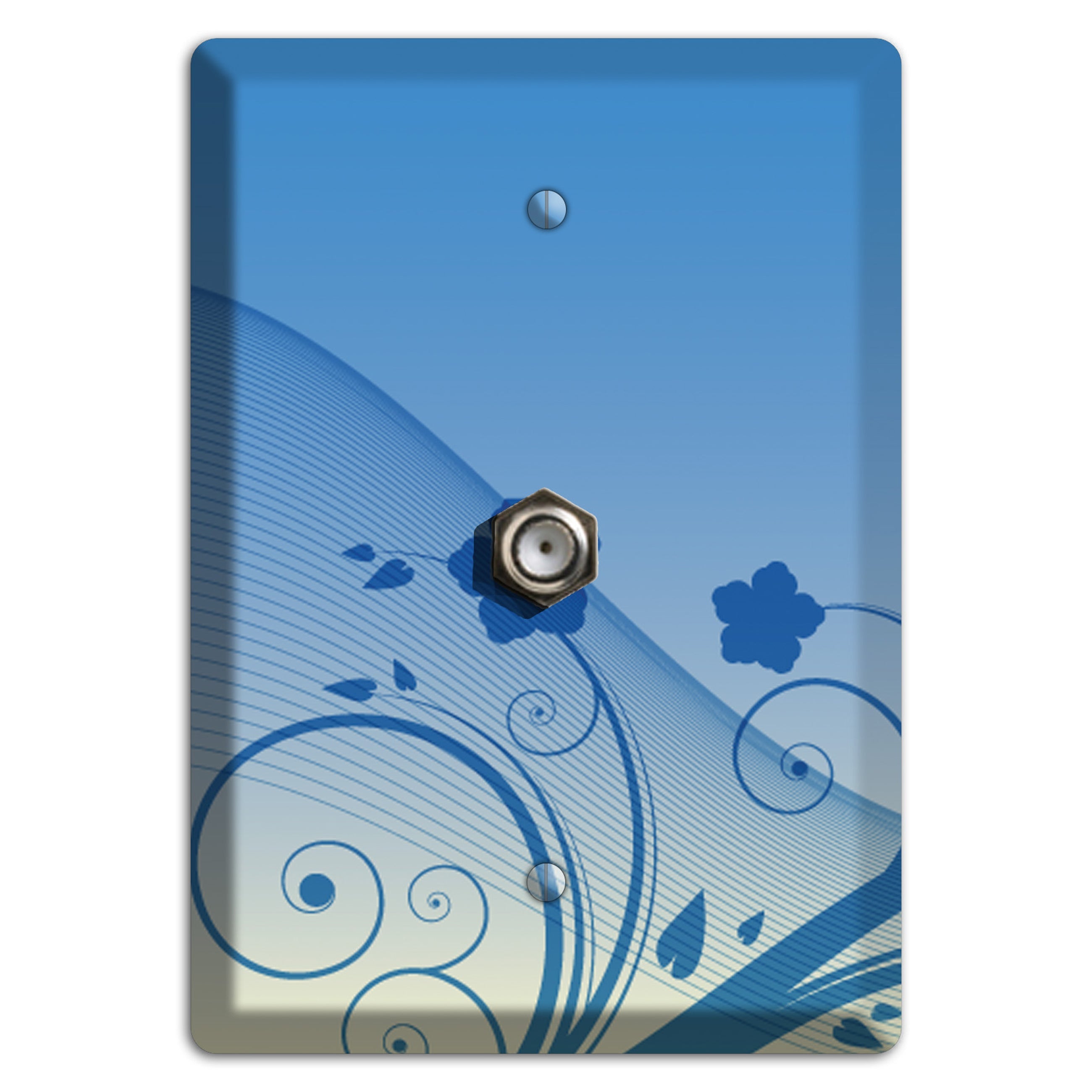 Blue Swirls Wallplates