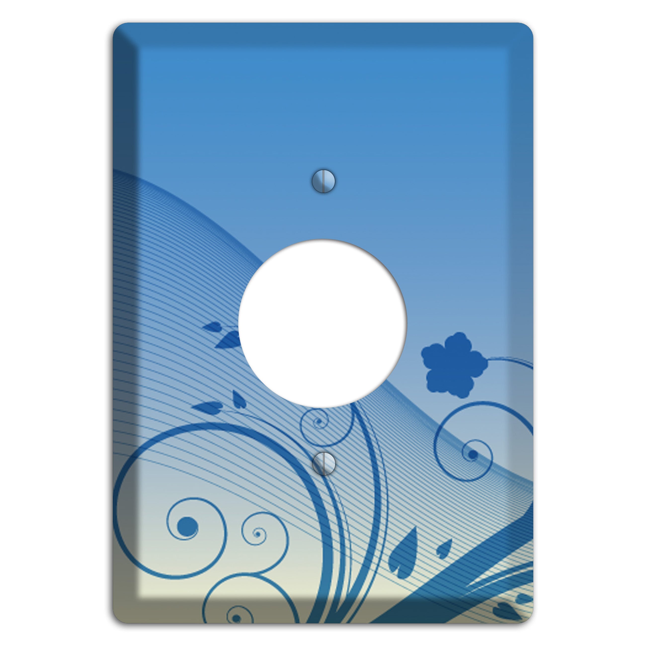 Blue Swirls Wallplates