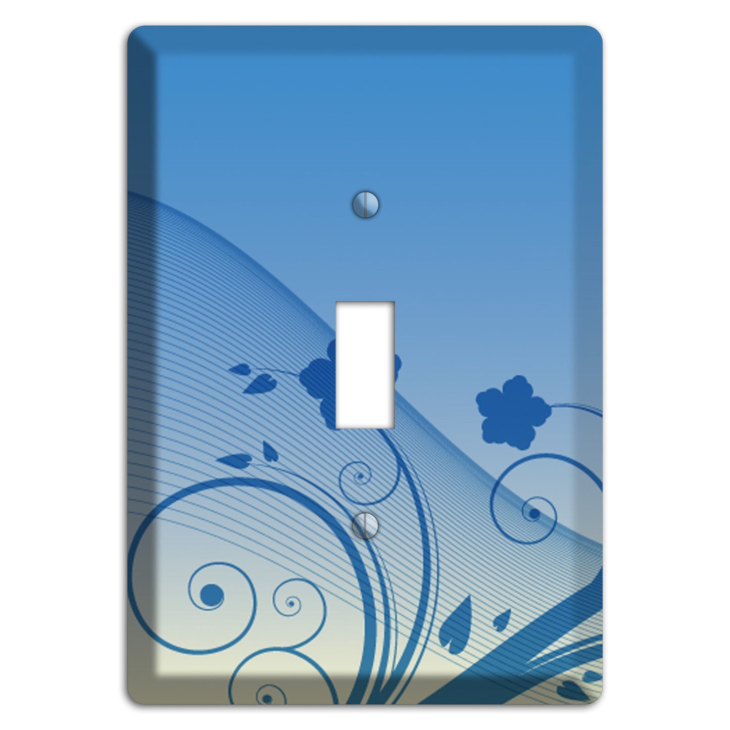 Blue Swirls Wallplates