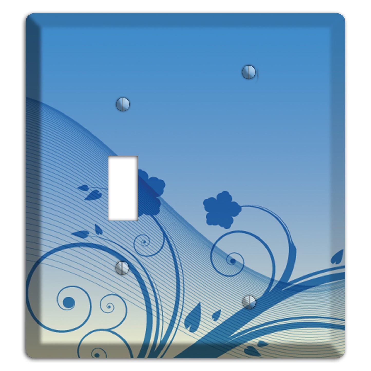 Blue Swirls Wallplates