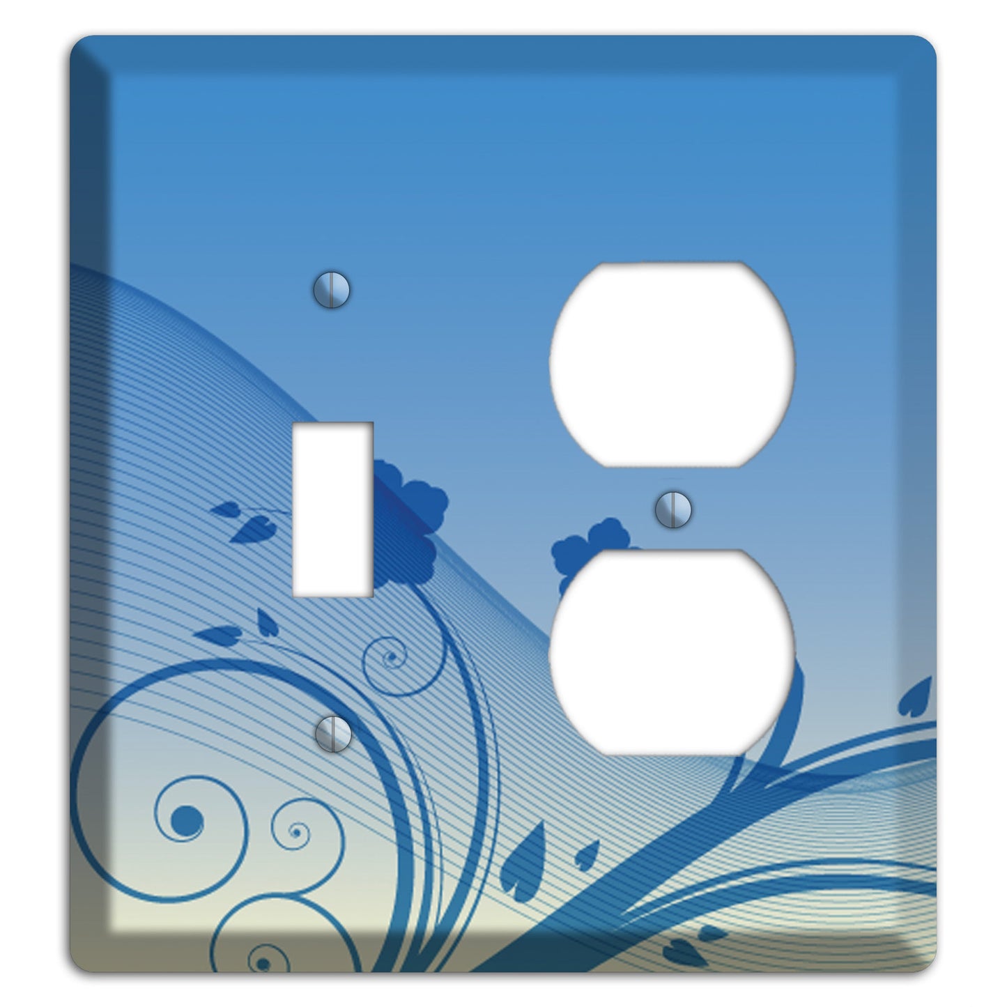 Blue Swirls Wallplates