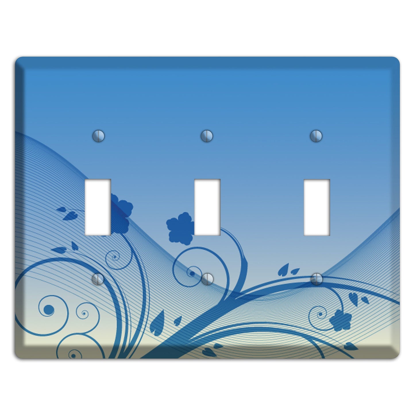 Blue Swirls Wallplates